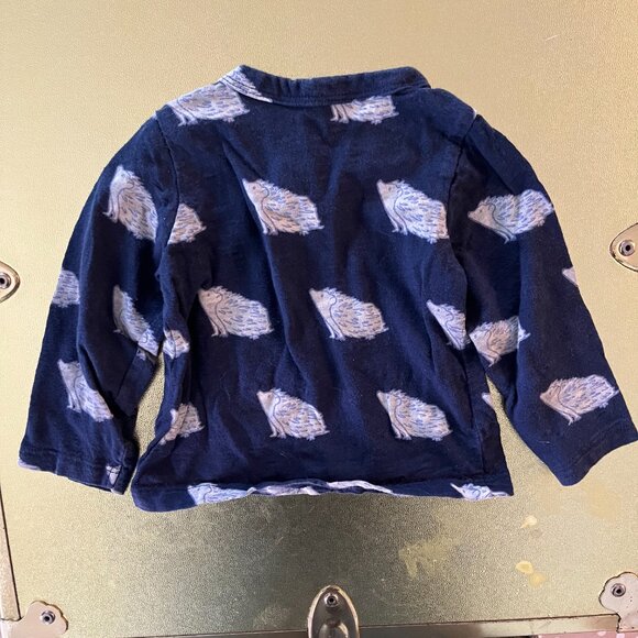 GUC Monica and Andy Navy Hedgehog Long-Sleeved Tee (9-12 Mos) - Picture 3 of 3